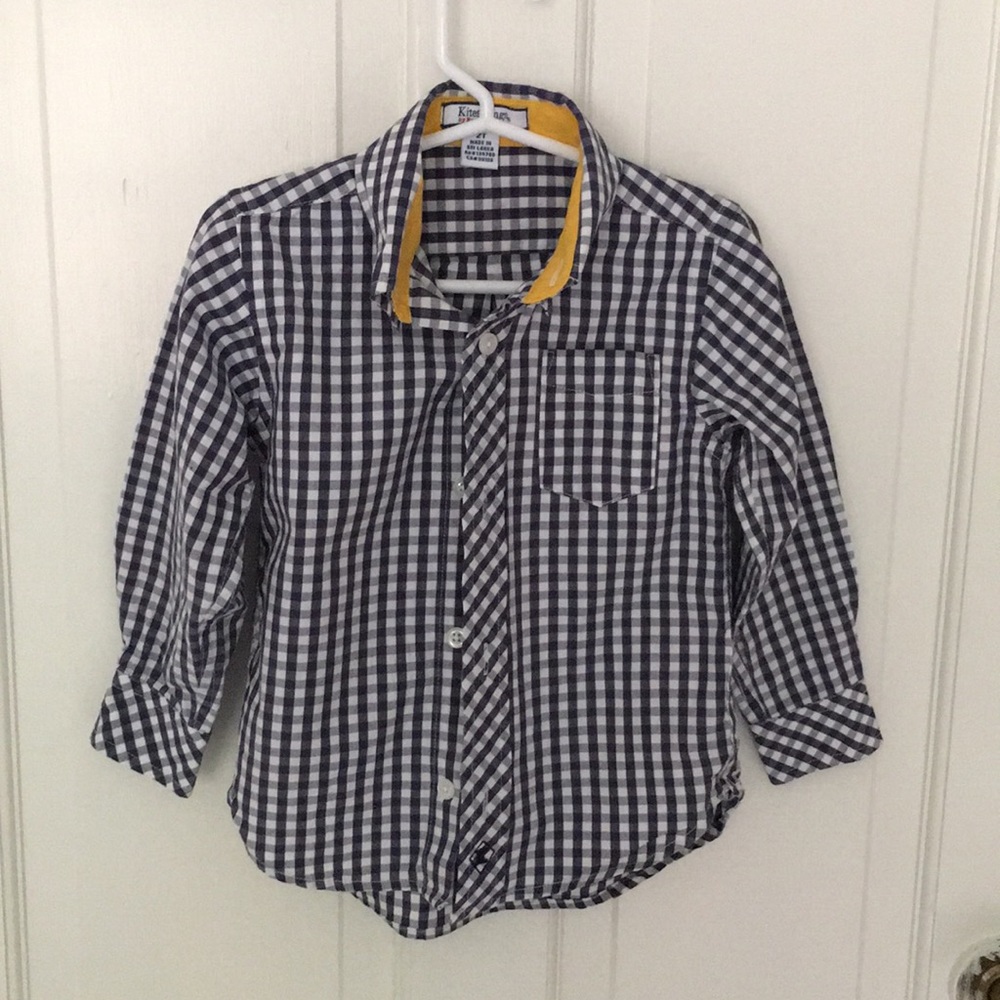 Hartstrings boys gingham button down shirt
